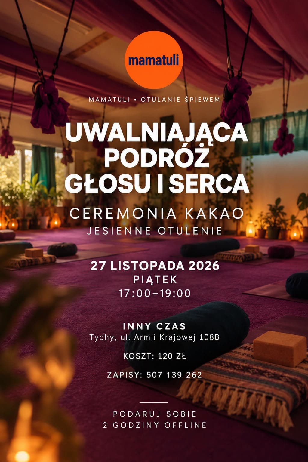 Ceremonia kakao i śpiewu w kobiecym kręgu - Tychy 2026